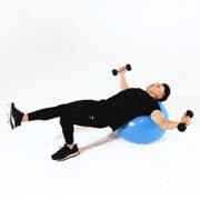 Dumbbell Single-Leg Fly (Stability Ball Demonstration