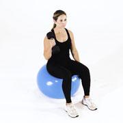 Dumbbell Alternating Hammer Curl (Stability Ball) Demonstration