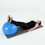 Stability Ball Hamstring Curl to Bridge Demonstration
