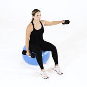 Dumbbell Alternating Lateral Raise (Stability Ball) Demonstration