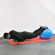 Stability Ball Narrow Push-Up Demonstration