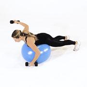 Dumbbell Alternating Posterior Fly (Stability Ball) Demonstration