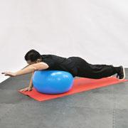 Stability Ball Shoulder Flexion Demonstration
