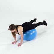 Stability Ball One-Arm Bridge Demonstration
