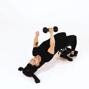 Dumbbell Decline One-Arm Fly Demonstration