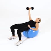 Dumbbell One-Arm Hammer Press (Stability Ball) Demonstration