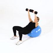Dumbbell Incline Press on Stability Ball Demonstration