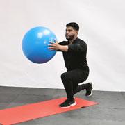 Stability Ball Walking Lunge Demonstration