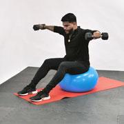 Dumbbell Lateral Raise (Stability Ball) Demonstration