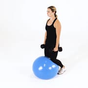 Dumbbell Kneeling Lateral Raise (Stability Ball) Demonstration