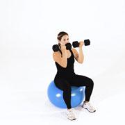 Dumbbell Arnold Press (Stability Ball) Demonstration