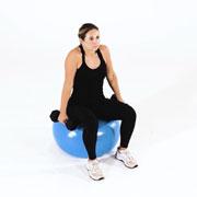 Dumbbell Shrug (Stability Ball) Demonstration