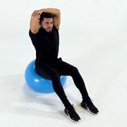 Stability Ball Tricep Stretch Demonstration