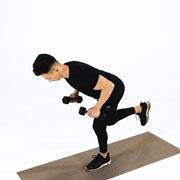 Dumbbell Tricep Kickback with Stork Stance Demonstration