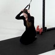 Cable Crunch Kneeling Rotation Demonstration