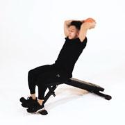 Medicine Ball Decline Two-Arm Overhead Throw Demonstration