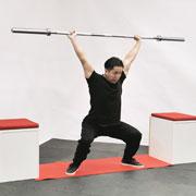 Barbell Snatch from Blocks Demonstration