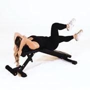 Decline Bench Alternating Knee Raise Demonstration