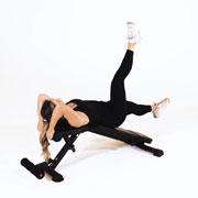 Decline Bench Alternating Leg Raise Demonstration