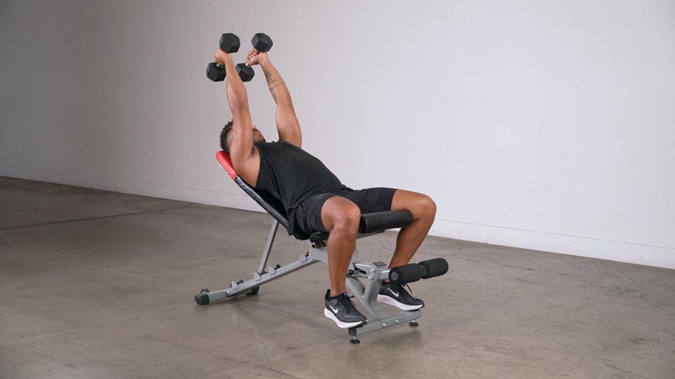 Dumbbell Incline Tricep Extension Demonstration