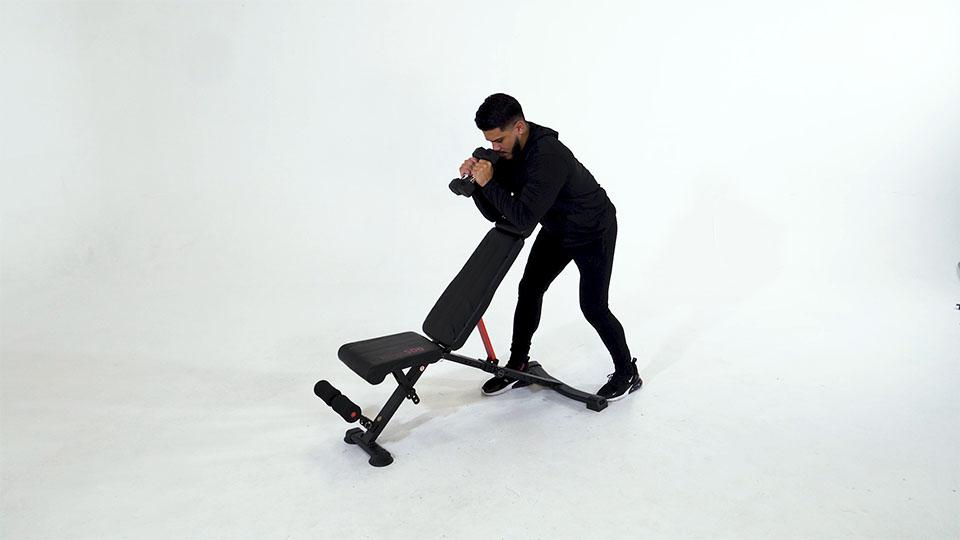 Dumbbell Preacher Hammer Curl Demonstration