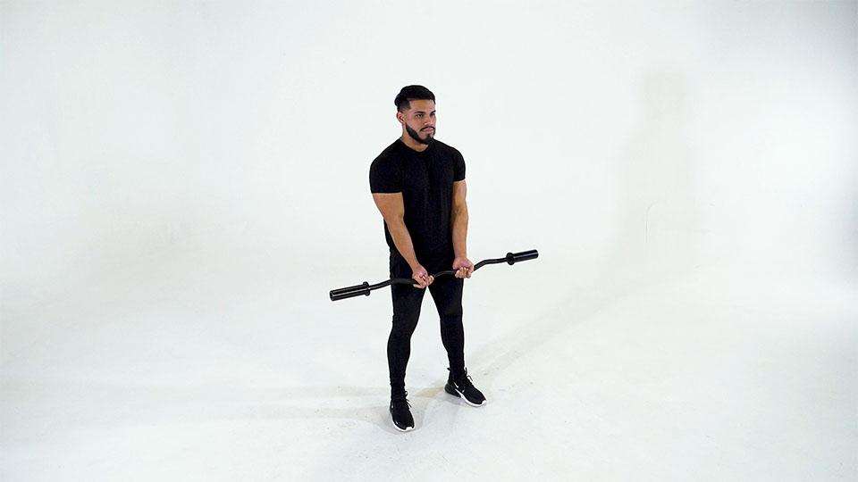 EZ Bar Close Grip Curl Demonstration