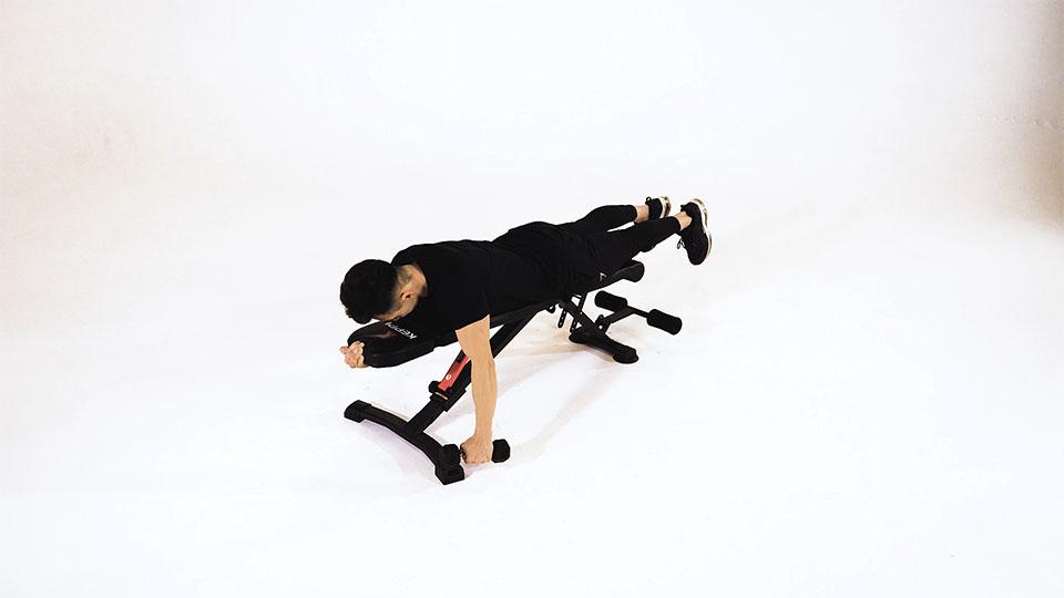 Dumbbell One-Arm Lateral Raise (Prone) Demonstration