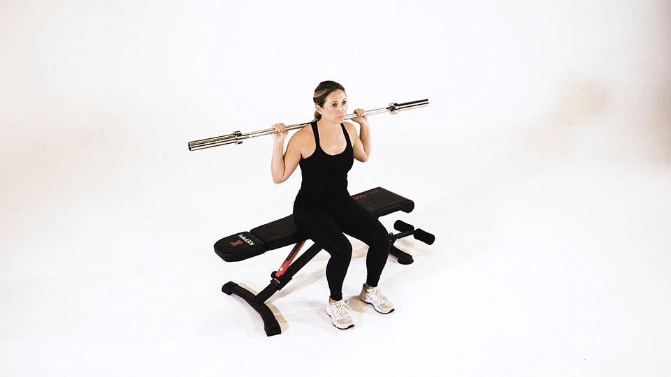 Barbell Seated Twist Demonstration