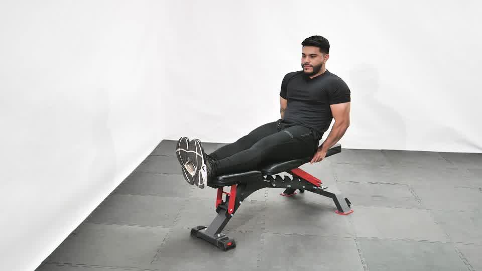 Seated Bench Leg Pull-In Demonstration