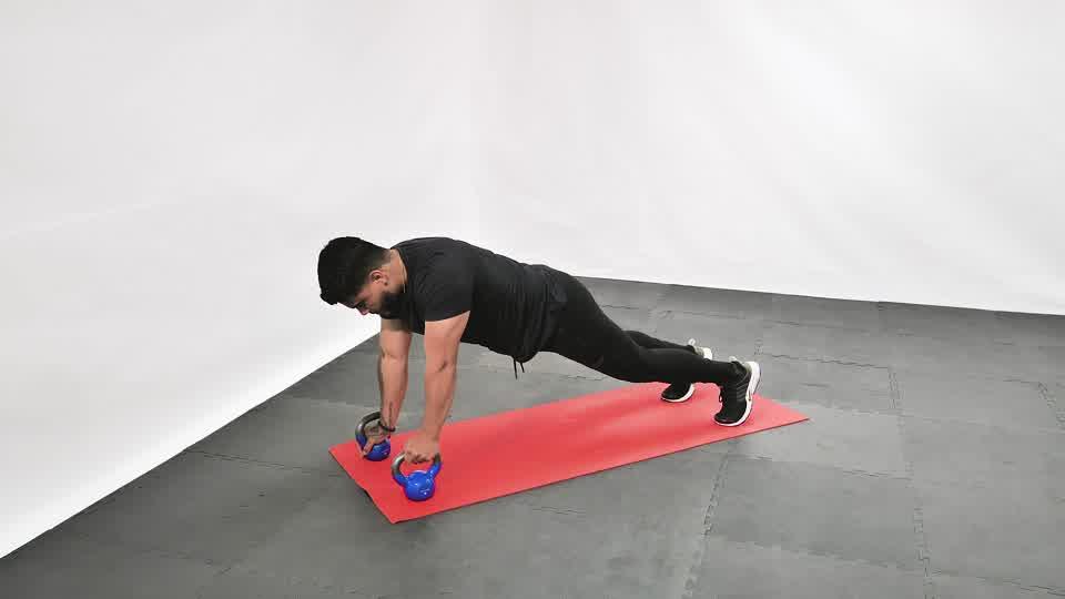 Kettlebell Renegade Row Demonstration