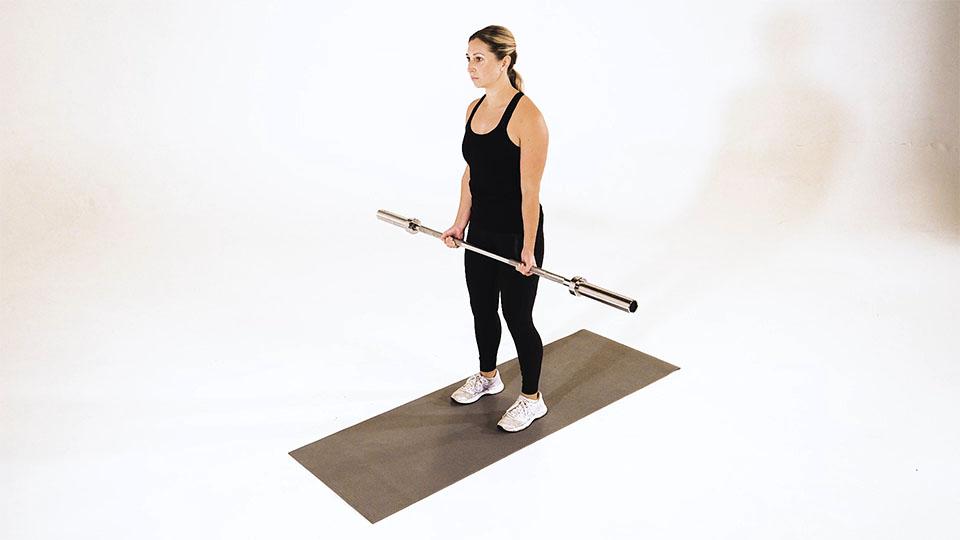 Barbell Bicep Drag Curl Demonstration