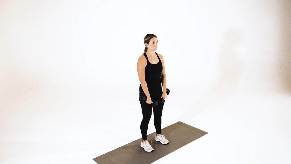 Dumbbell Upright Row Demonstration