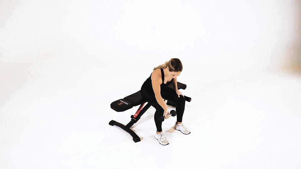 Dumbbell Supinated One-Arm Wrist Curl Demonstration