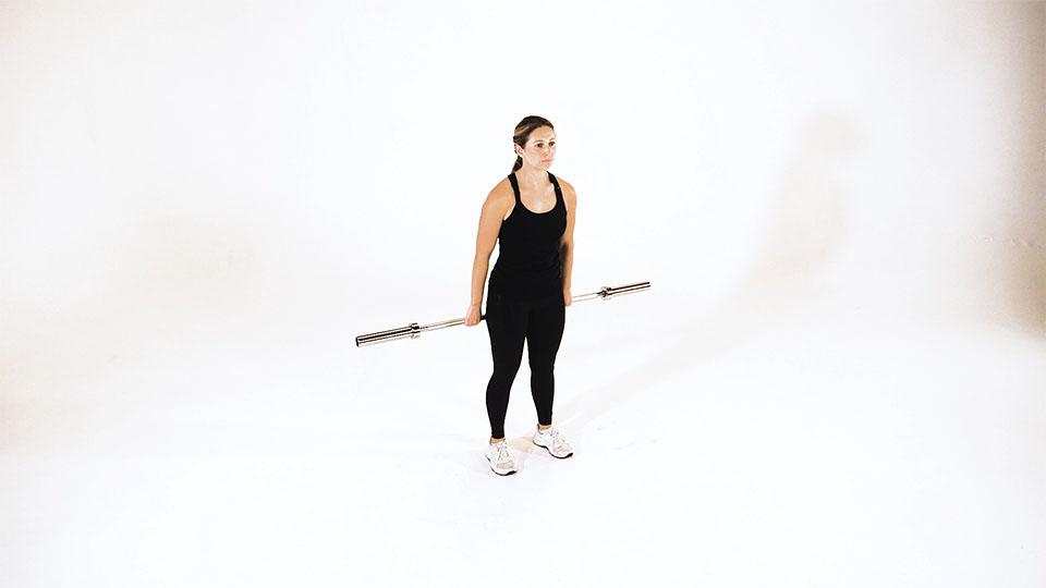 Barbell Behind the Back Shrug Demonstration