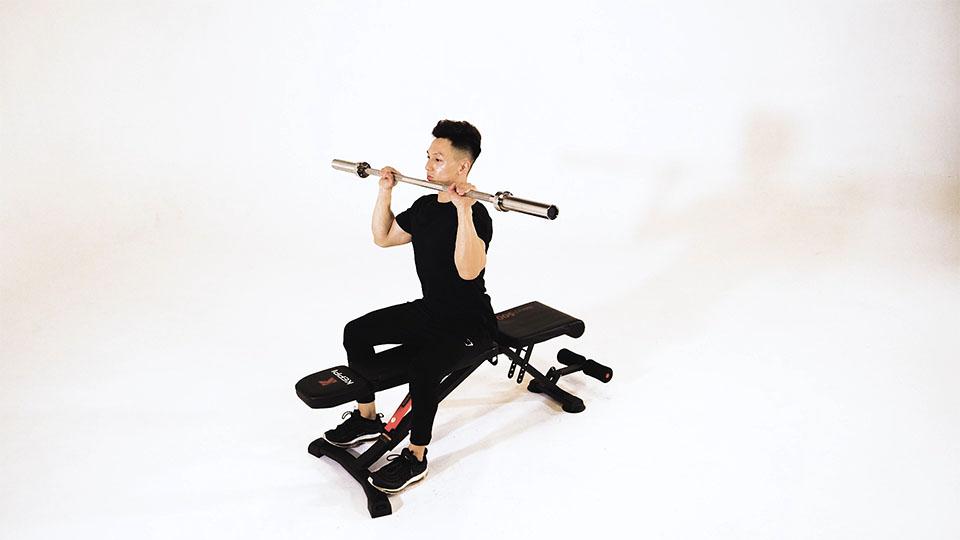 Barbell Bradford Rocky Press Demonstration