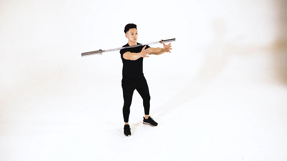 Barbell Frankenstein Squat Demonstration