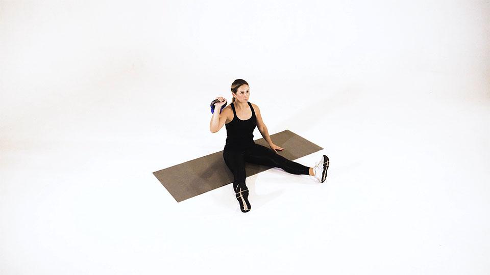 Kettlebell Seated Press Demonstration