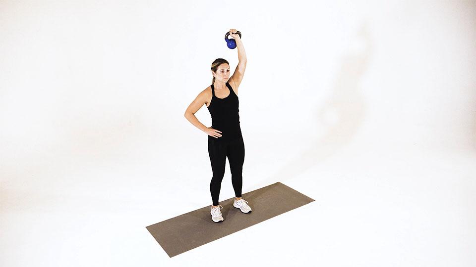 Kettlebell One-Arm Military Press Demonstration