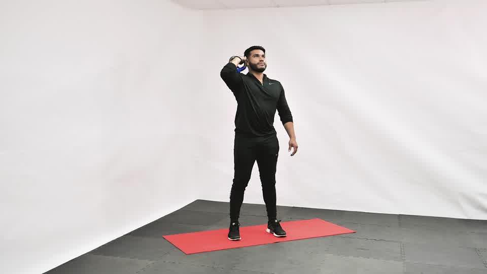 Kettlebell One-Arm Para Press Demonstration