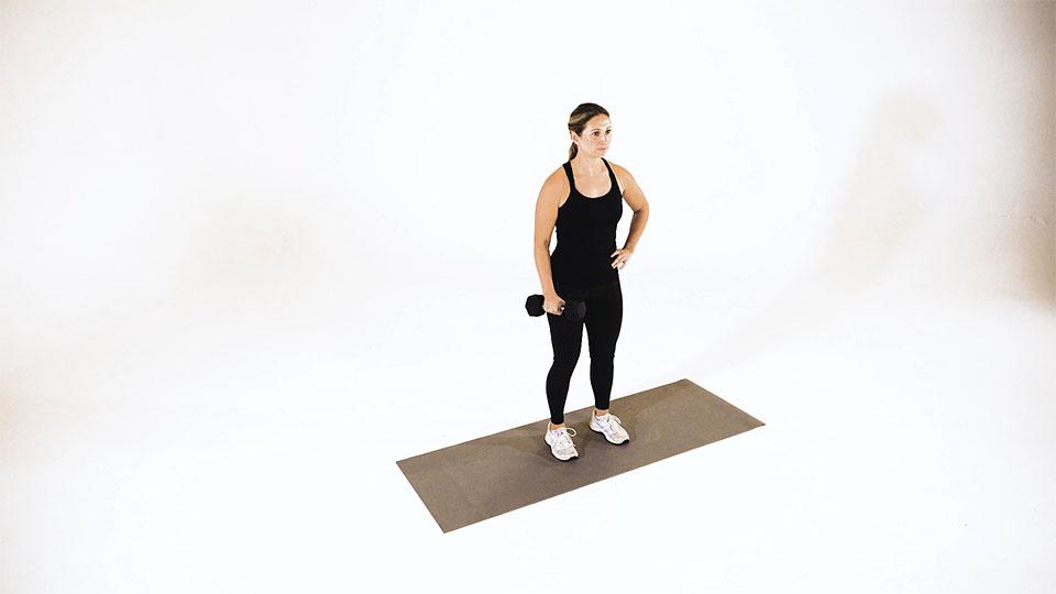 Dumbbell One-Arm Lateral Raise Demonstration