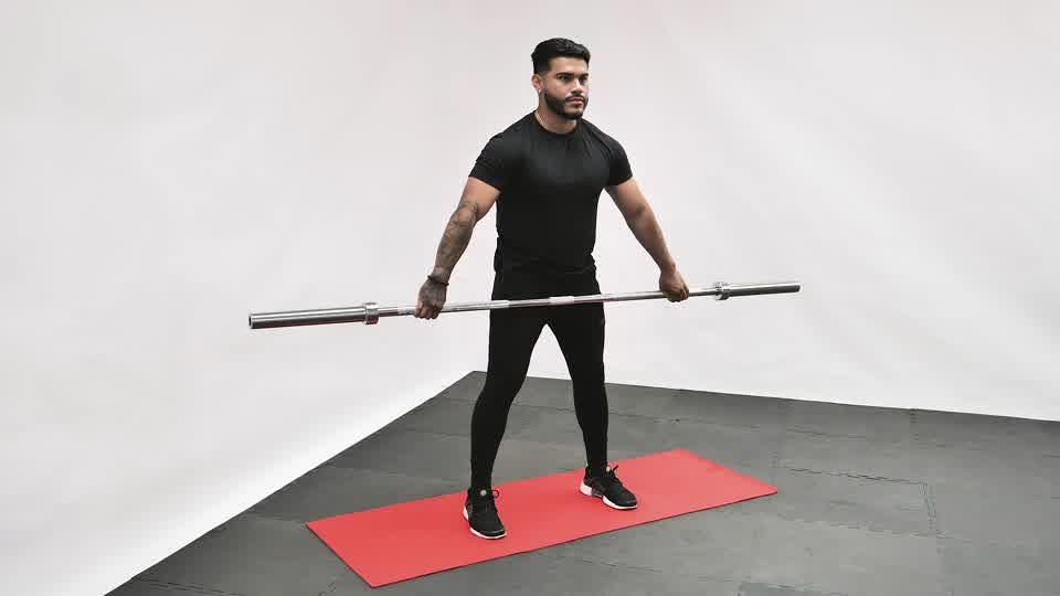 Barbell Snatch Shrug Demonstration