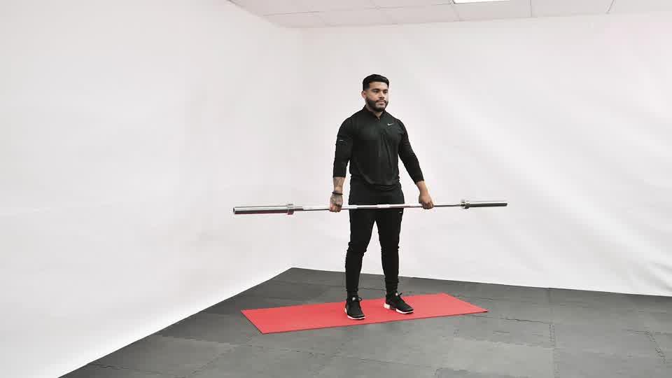 Barbell Rear Press Demonstration