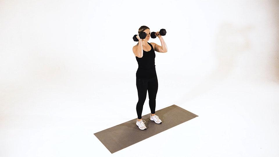 Dumbbell Hammer Shoulder Press Demonstration