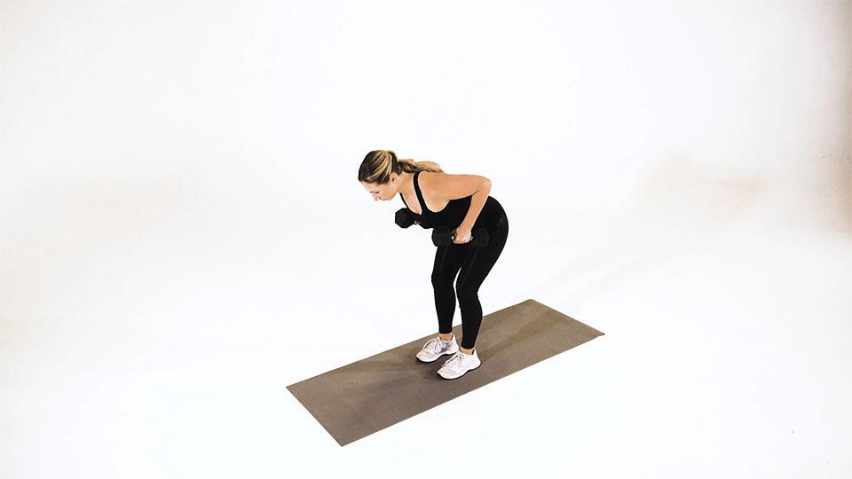 Dumbbell Bent-Over Tricep Extension Demonstration