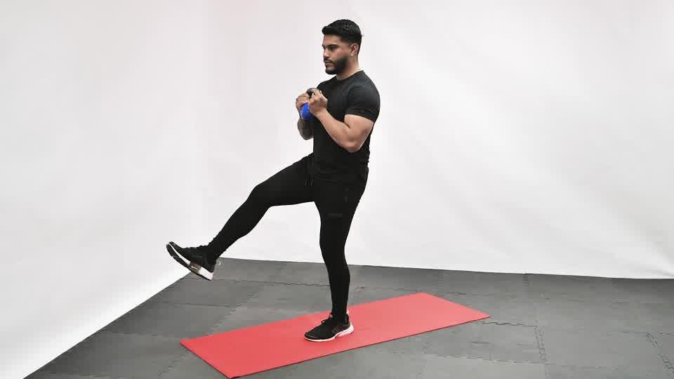 Kettlebell Pistol Squat Demonstration