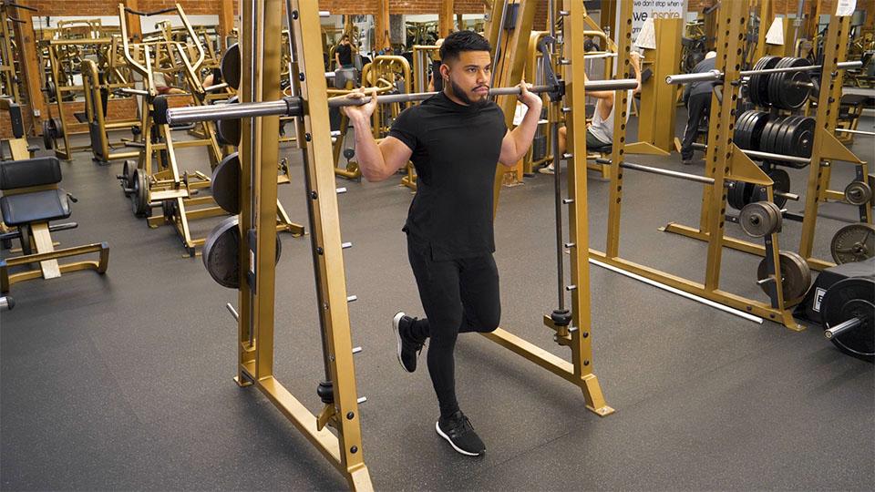 Smith Machine Bulgarian Split Squat Demonstration