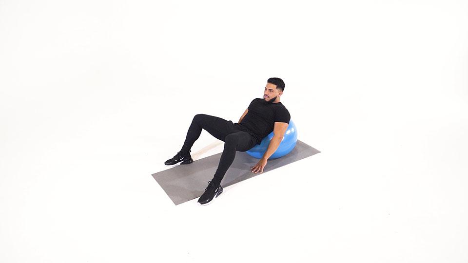 Stability Ball Back Stretch Demonstration