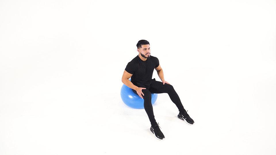 Stability Ball Hip Rotation Demonstration