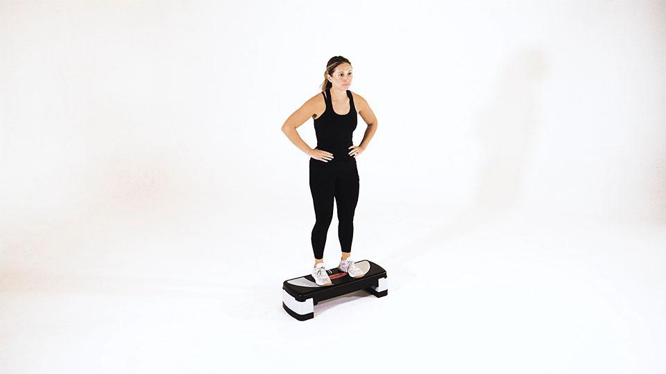Box Jump with Single-Leg Stabilization Demonstration
