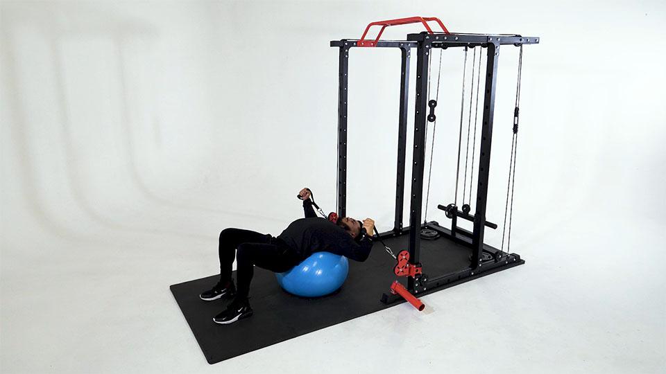 Stability Ball Cable Fly  Demonstration